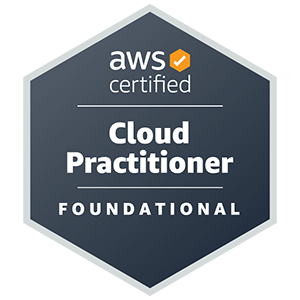 AWS Certified Cloud Practitioner badge